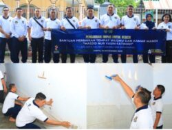 Pengabdian Imipas Untuk Negeri, Lapas Banyuwangi Bantu Perbaikan Tempat Wudu Masjid