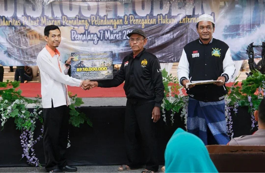 Kukuhkan Pengurus Baru, Serikat Pelaut LPS Pemalang Santuni Yatim dan Korban Bencana