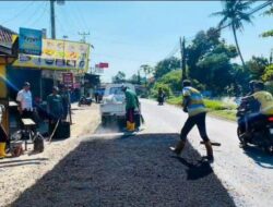 Percepat Pemeliharaan Infrastruktur, DPUPR Tambal Jalan Berlubang Ambokulon – Blendung