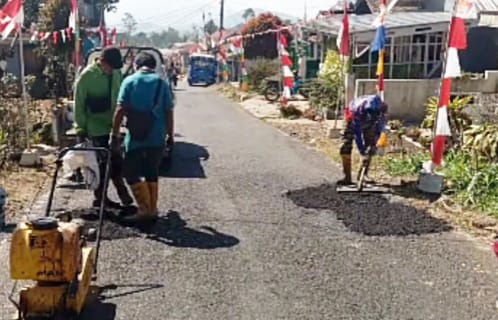 Sambut HUT RI ke-81, DPUPR Pemalang Percantik Ruas Jalan Gombong Melalui Program Salob