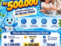 Promo Akhir Tahun, Pasang Sambungan Air Bersih Tirta Mulia Pemalang Cukup DP Rp500 Ribu