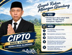 Cipto Perkenalkan Visi-Misi, Pertanian Jadi Perhatian Bakal Calon Kades Glandang